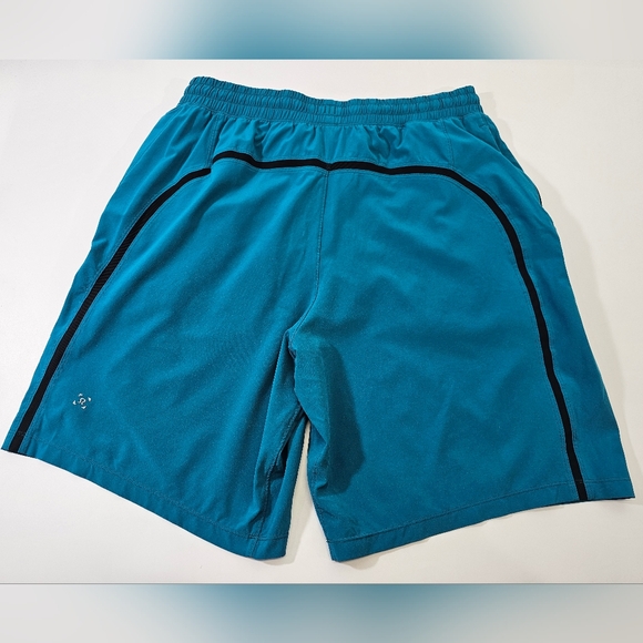 Men's L Lululemon Pace Breaker Lined Short Teal athleisure casual shorts EUS - Picture 2 of 5